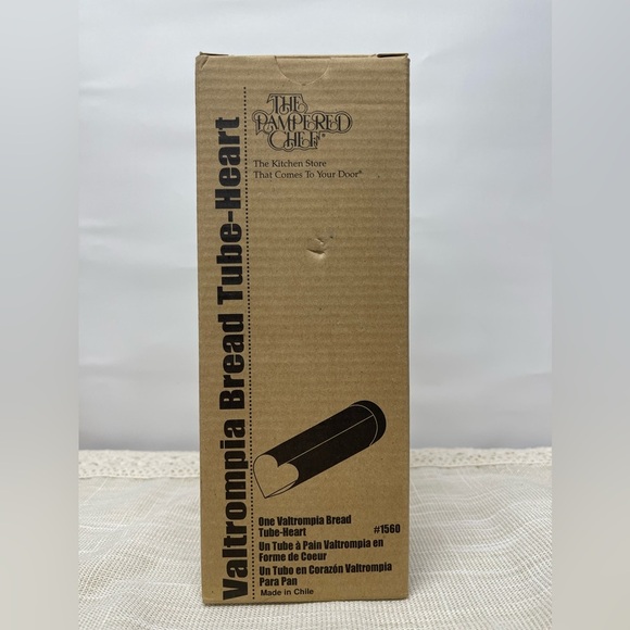 The Pampered Chef Valtrompia Bread Tube Heart Shaped #1560 Like New. - Picture 1 of 12
